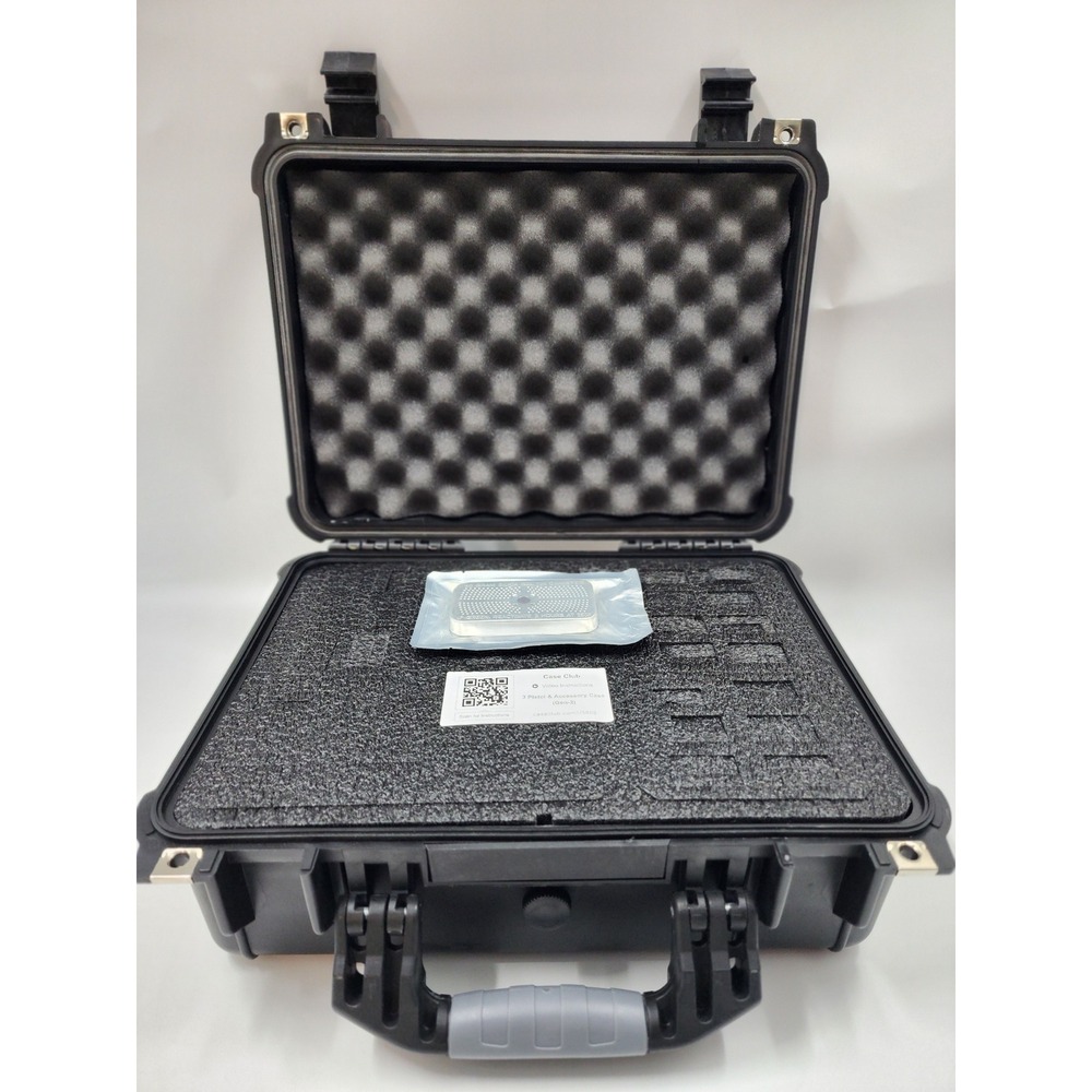 Case Club 3 Pistol & Accessory Case Gen-2 Waterproof Hard Shell Black Storage